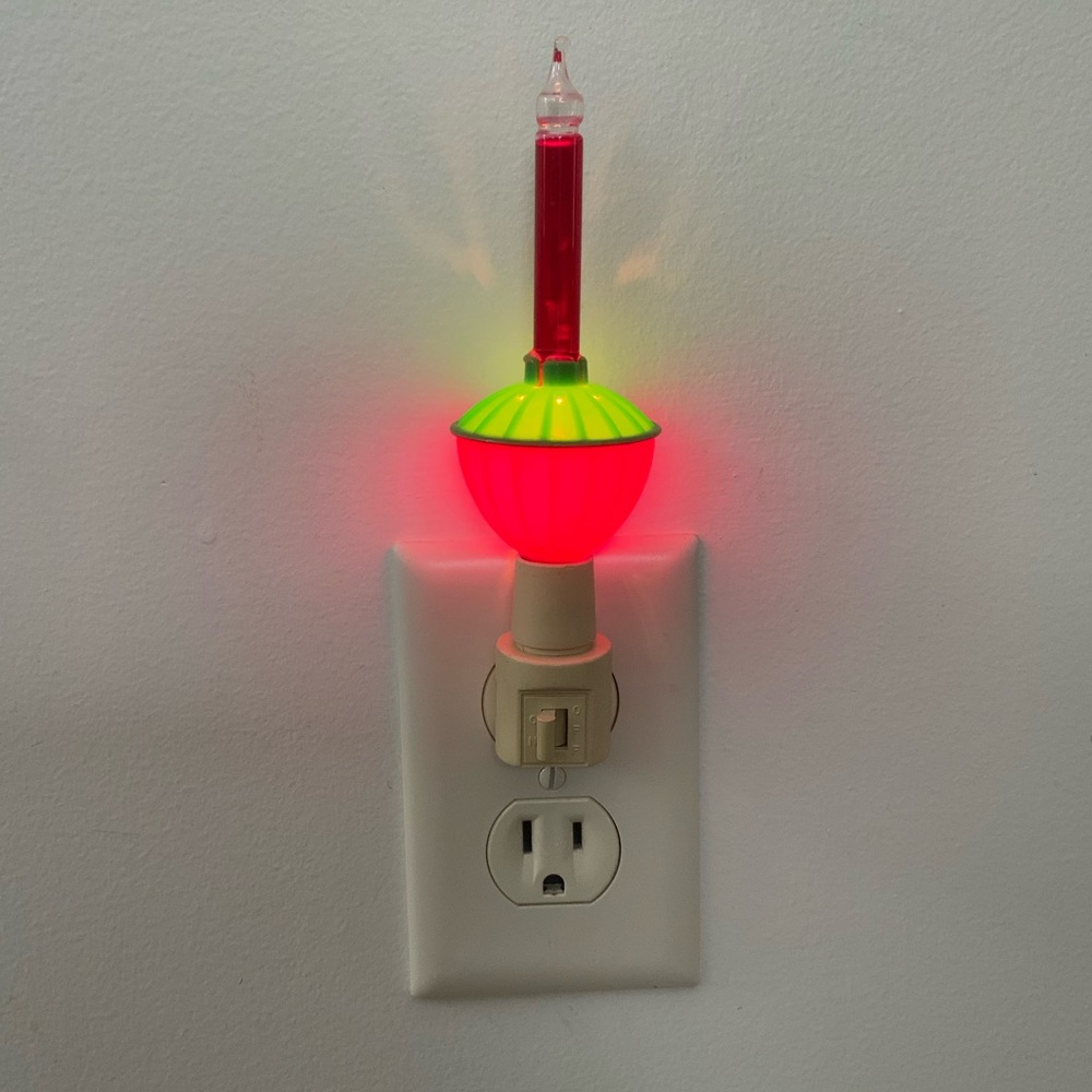 Bubble Flame Candle Nightlight Christmas Novelty Decoration - Vintage
